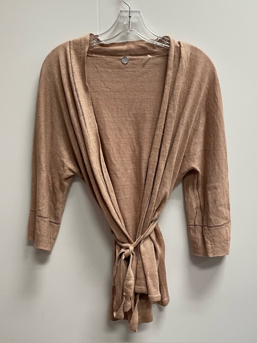 MARGARET O’LEARY PINK BEIGE CARDIGAN SZ S